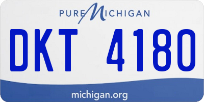 MI license plate DKT4180