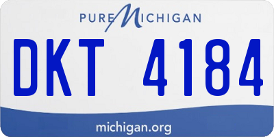 MI license plate DKT4184