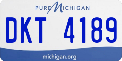 MI license plate DKT4189
