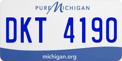MI license plate DKT4190
