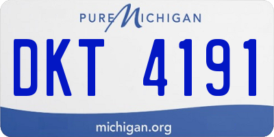 MI license plate DKT4191