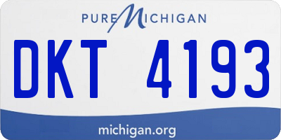 MI license plate DKT4193