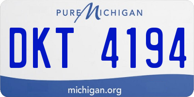 MI license plate DKT4194