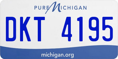 MI license plate DKT4195