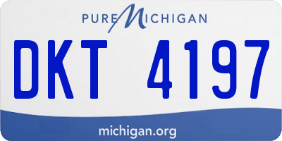 MI license plate DKT4197