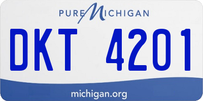 MI license plate DKT4201