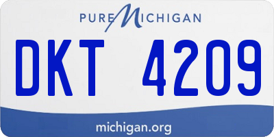 MI license plate DKT4209