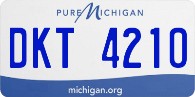 MI license plate DKT4210