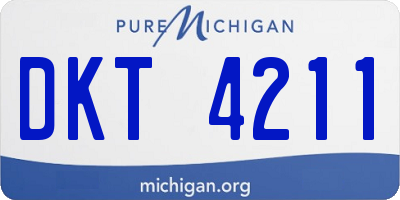 MI license plate DKT4211