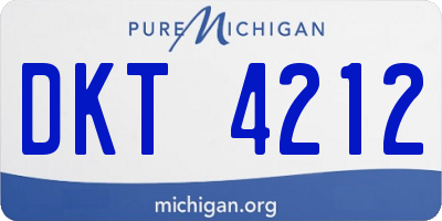 MI license plate DKT4212