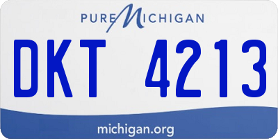 MI license plate DKT4213
