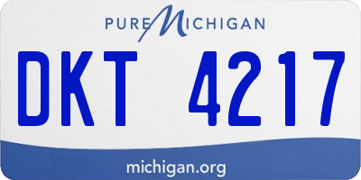 MI license plate DKT4217