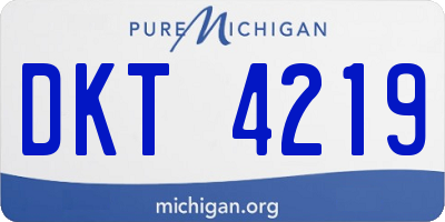 MI license plate DKT4219