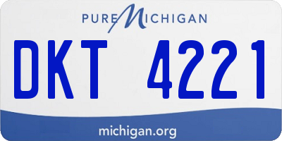 MI license plate DKT4221