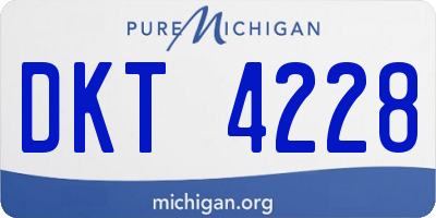 MI license plate DKT4228