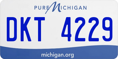 MI license plate DKT4229
