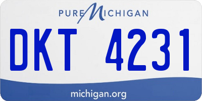 MI license plate DKT4231