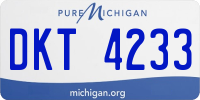 MI license plate DKT4233