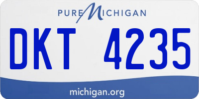 MI license plate DKT4235