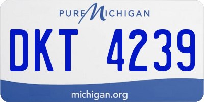 MI license plate DKT4239