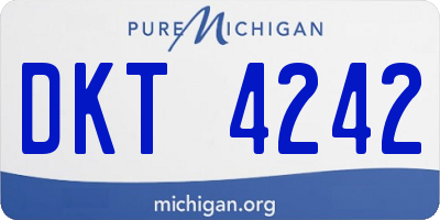 MI license plate DKT4242