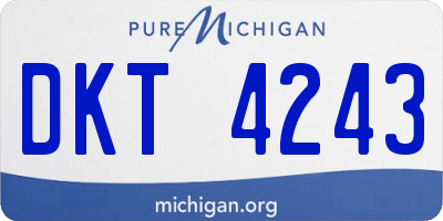 MI license plate DKT4243