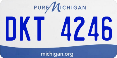 MI license plate DKT4246