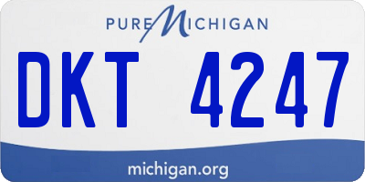 MI license plate DKT4247