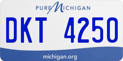 MI license plate DKT4250