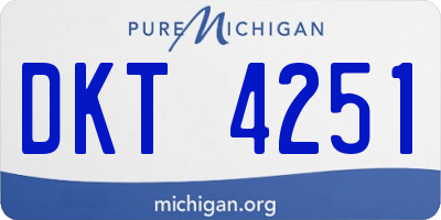 MI license plate DKT4251