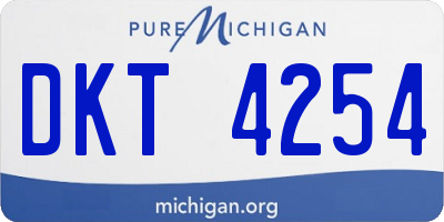 MI license plate DKT4254