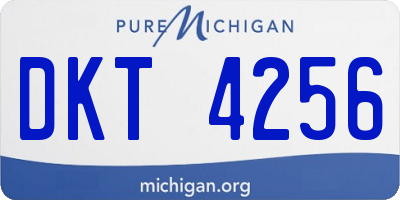 MI license plate DKT4256