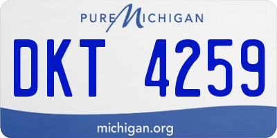 MI license plate DKT4259