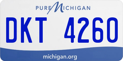 MI license plate DKT4260