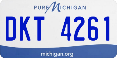 MI license plate DKT4261