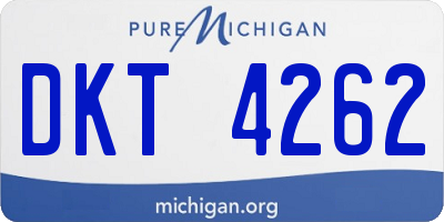 MI license plate DKT4262