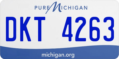 MI license plate DKT4263