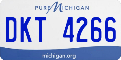 MI license plate DKT4266