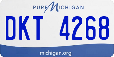 MI license plate DKT4268