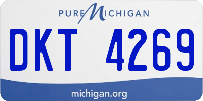 MI license plate DKT4269