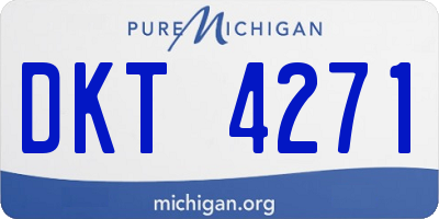 MI license plate DKT4271