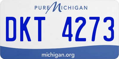 MI license plate DKT4273