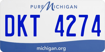 MI license plate DKT4274