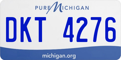 MI license plate DKT4276