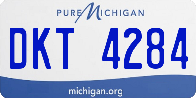 MI license plate DKT4284