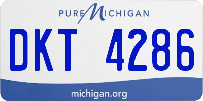 MI license plate DKT4286