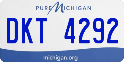MI license plate DKT4292
