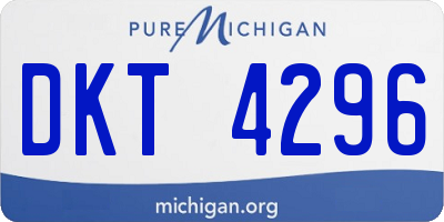 MI license plate DKT4296