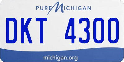 MI license plate DKT4300