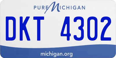 MI license plate DKT4302